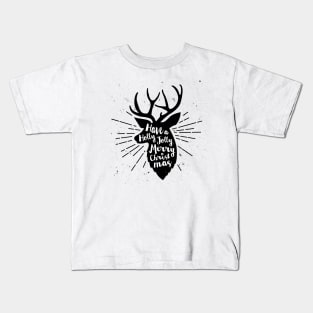 Christmas Gift Design, Christmas Clothing, Christmas Artwork, Christmas Deer Kids T-Shirt